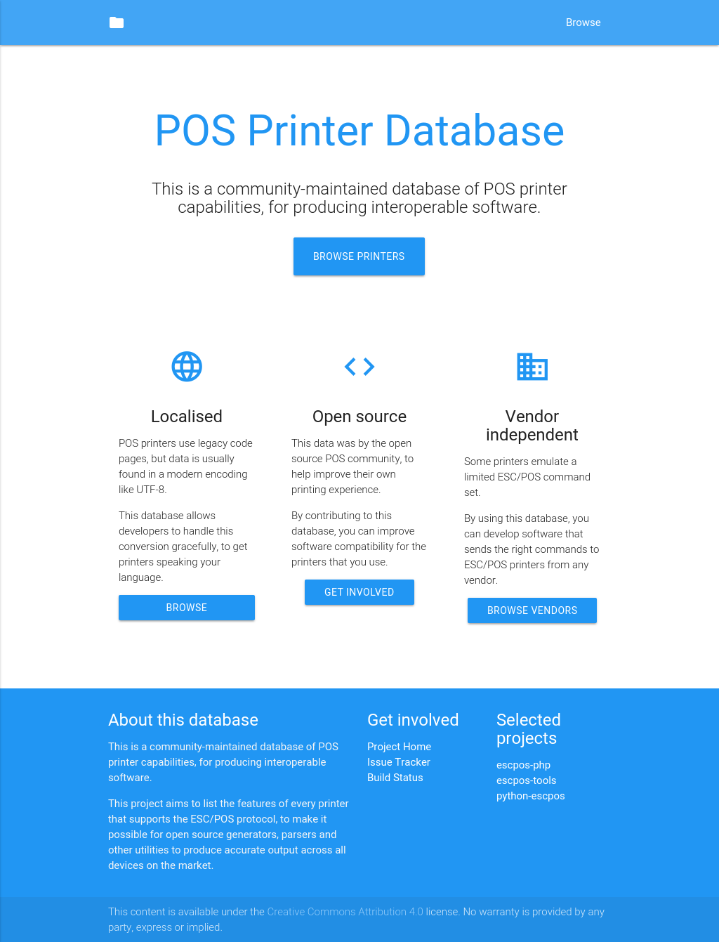 escpos-printer-db landing page