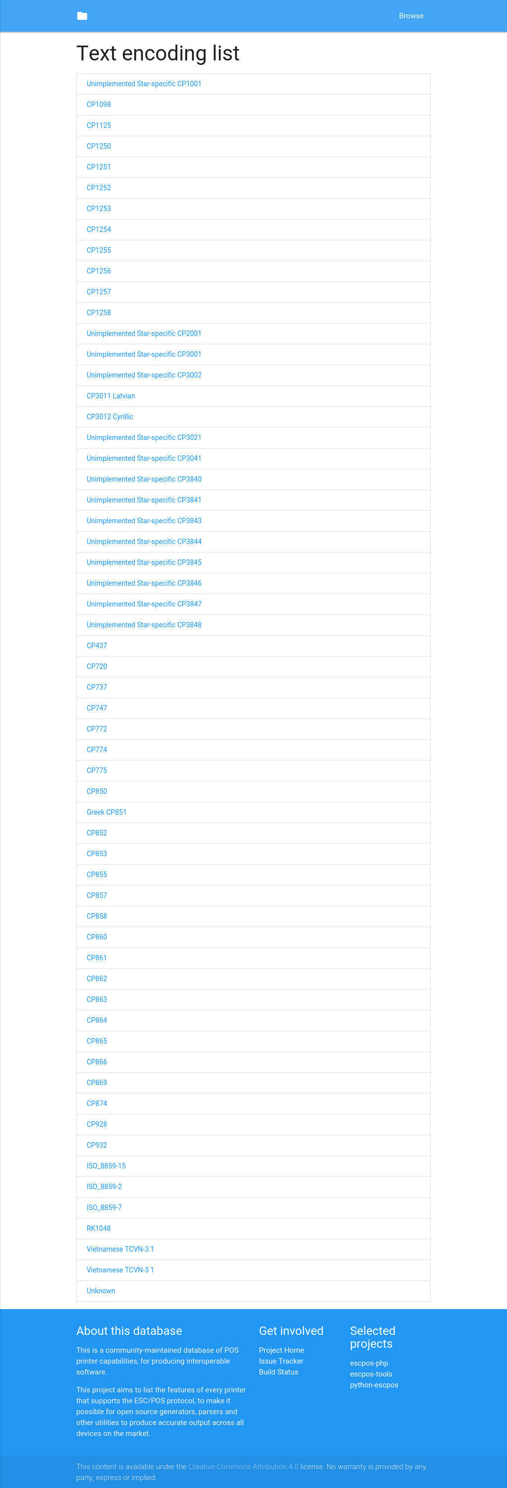 escpos-printer-db character encoding detail