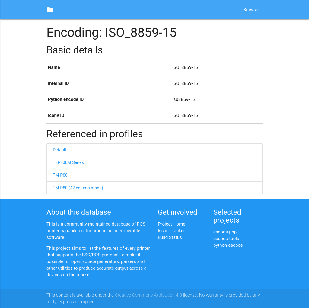 escpos-printer-db character encoding list